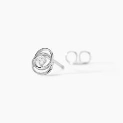 Marc Orian Cadeaux Mariage|Bijoux Diamant > Boucles D'oreilles Puces Nid D'amour Or Blanc Diamant