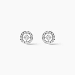 Marc Orian Parures De Mariage|Anniversaire De Mariage > Boucles D'oreilles Puces Nour-imen Or Blanc Diamant