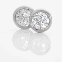 Marc Orian Bijoux Or|Boucles D'Oreilles Mariage > Boucles D'oreilles Puces Ofelia Or Blanc Diamant