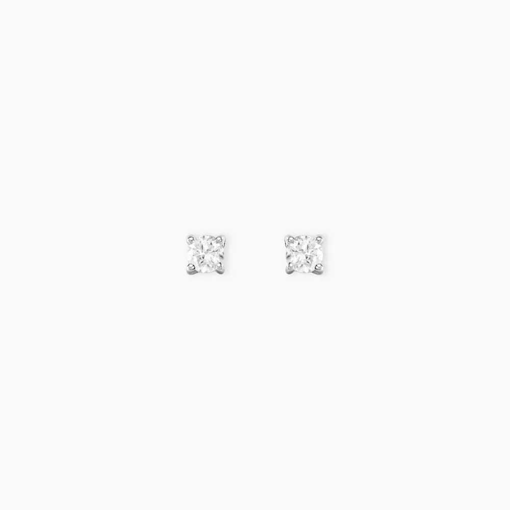 Marc Orian Parures De Mariage|Boucles D'Oreilles Mariage > Boucles D'Oreilles Puces One Or Blanc Diamants