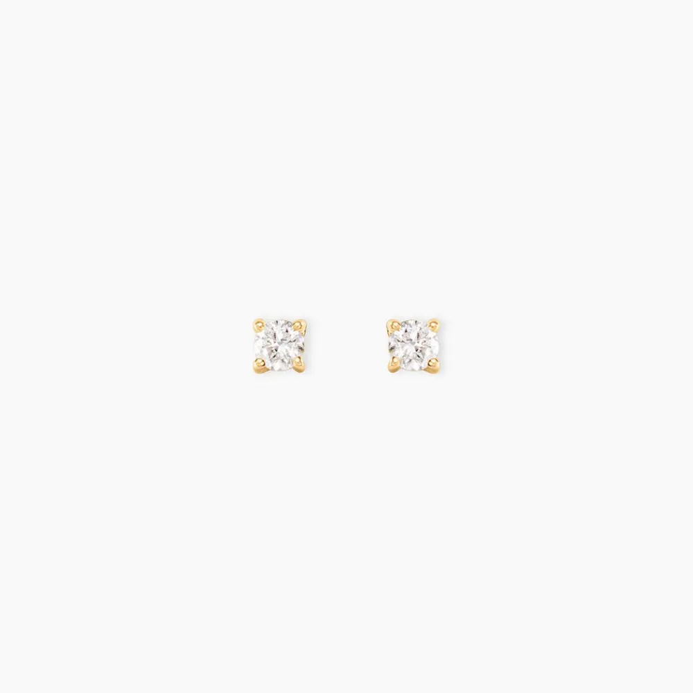 Marc Orian Cadeaux Mariage|Parures De Mariage > Boucles D'Oreilles Puces One Or Jaune Diamants