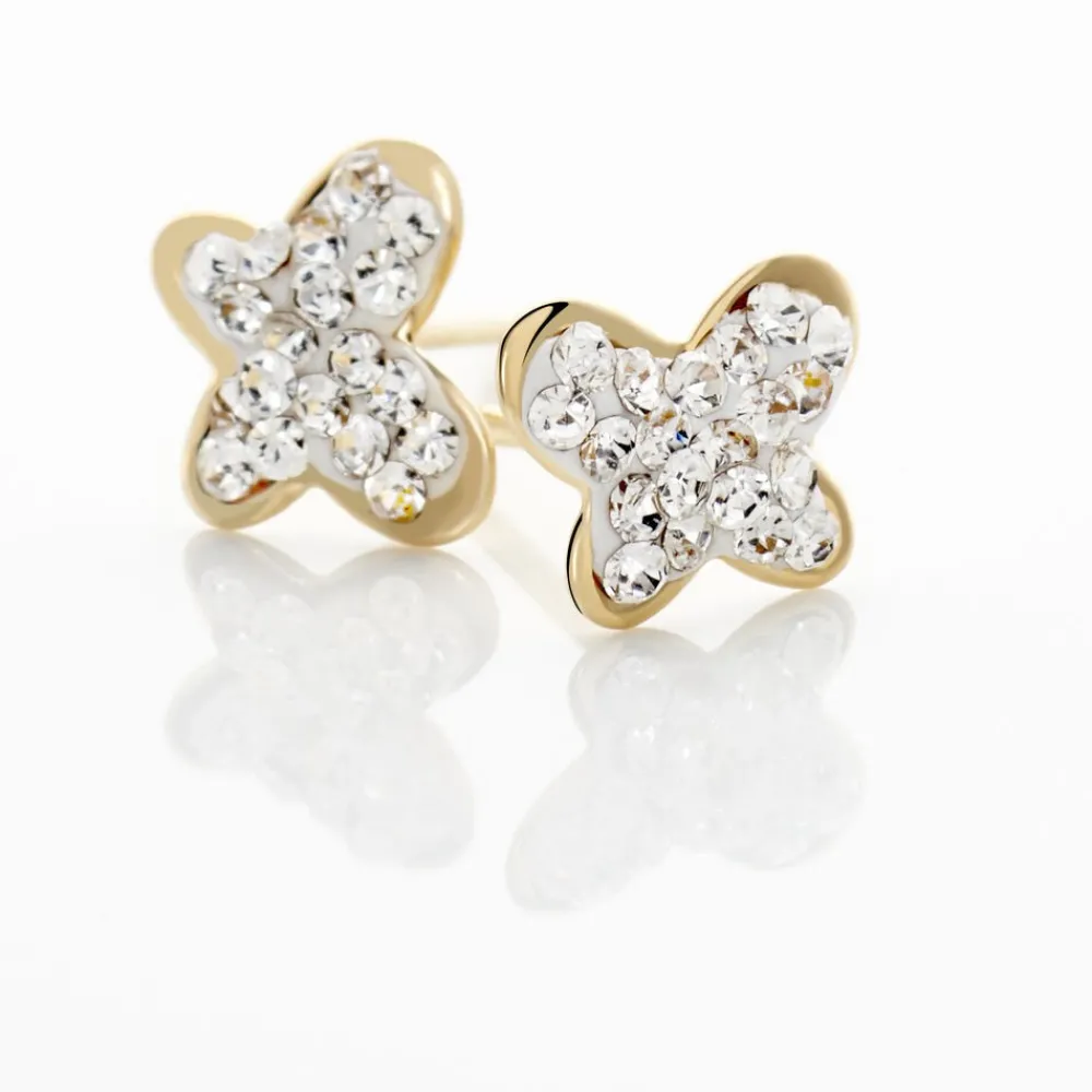 Marc Orian Boucles D'Oreilles Strass|Bijoux Homme > Boucles D'oreilles Puces Or Jaune Cercis Strass