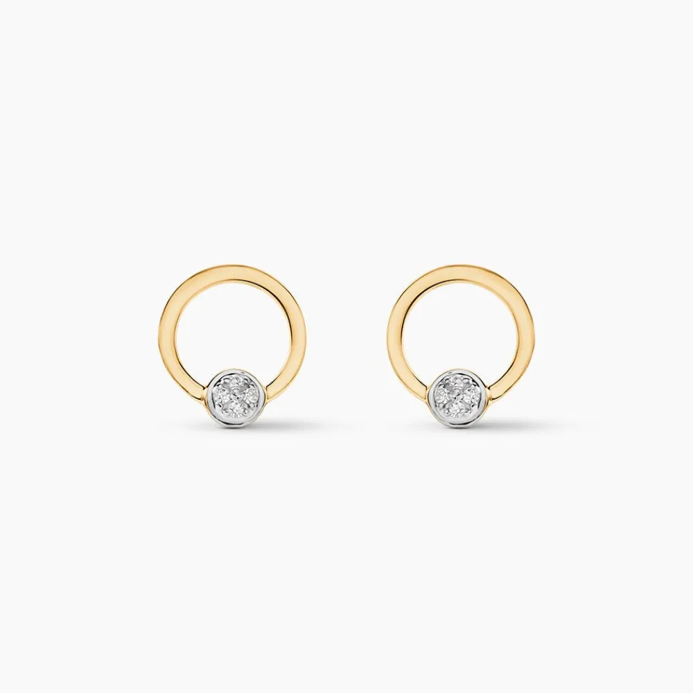 Marc Orian Bijoux Or|Bijoux Diamant > Boucles D'oreilles Puces Or Jaune Akiva Diamants