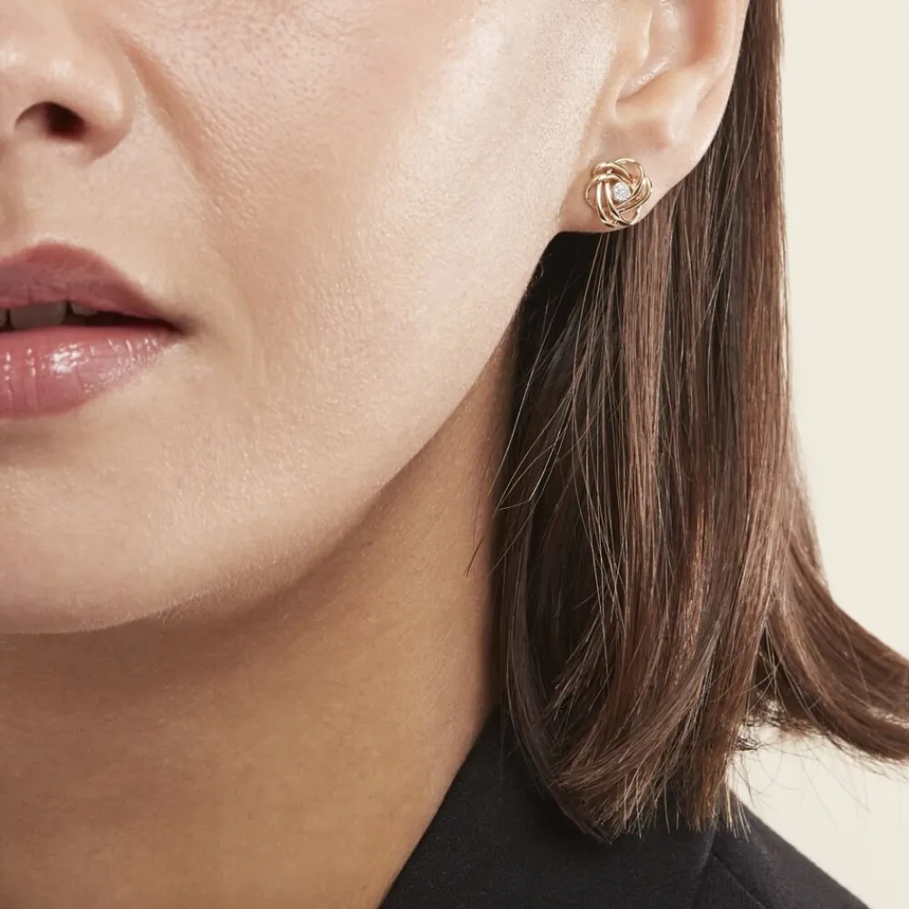 Marc Orian Parures De Mariage|Bijoux Diamant > Boucles D'oreilles Puces Or Jaune Abidemi Diamants