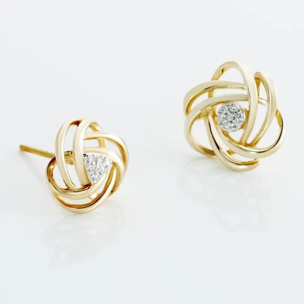 Marc Orian Parures De Mariage|Bijoux Diamant > Boucles D'oreilles Puces Or Jaune Abidemi Diamants