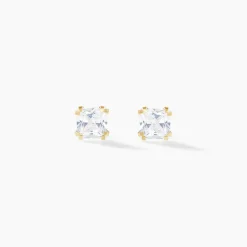 Boucles D'oreilles Puces Or Jaune Doreen Oxydes De Zirconium