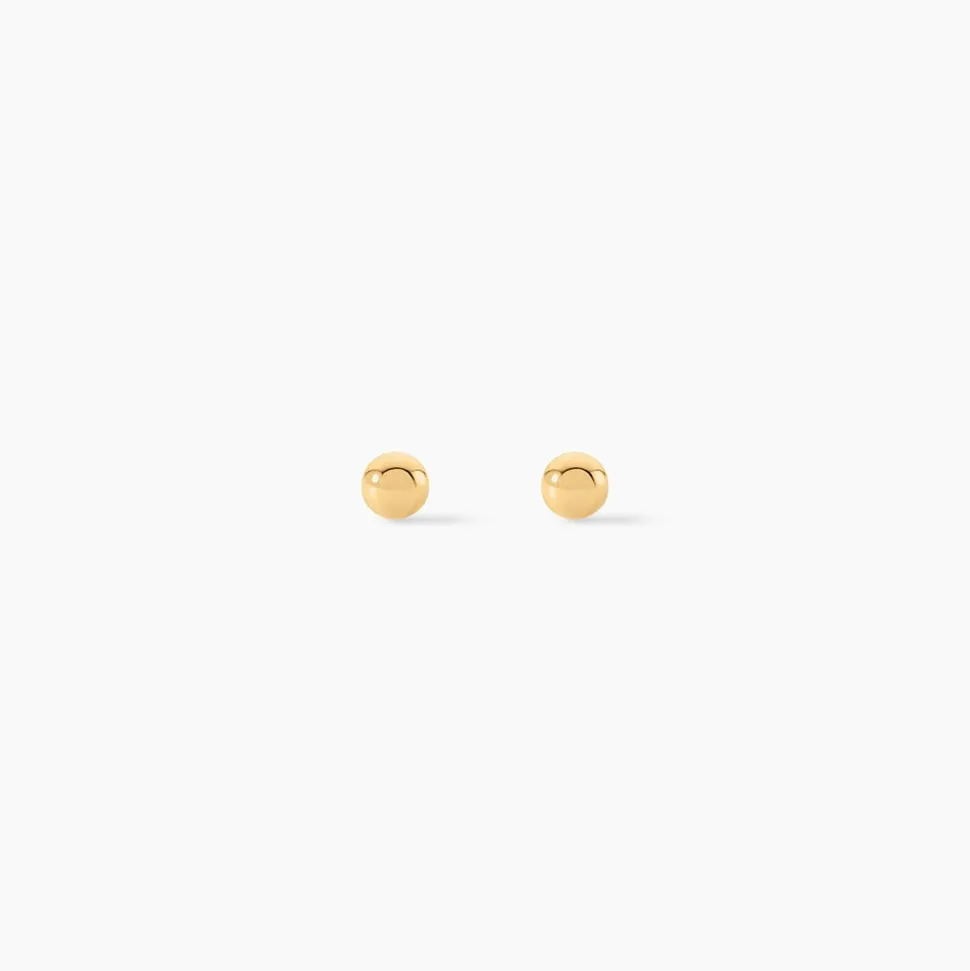 Boucles D'oreilles Puces Or Jaune Fidelia