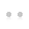 Boucles D'oreilles Puces Ottilie Argent Blanc Oxyde De Zirconium