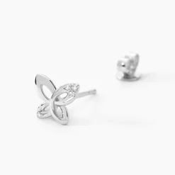 Marc Orian Cadeaux Mariage|Bijoux Diamant > Boucles D'oreilles Puces Papillon Or Blanc Diamant