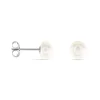 Boucles D'oreilles Puces Pascaloun Argent Perle De Culture