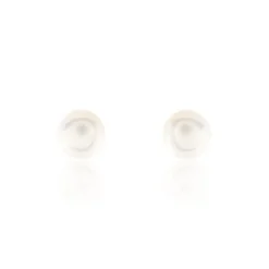 Boucles D'oreilles Puces Pascaloun Argent Perle De Culture