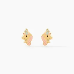 Boucles D'oreilles Puces Pegasus Or Jaune