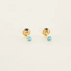 Marc Orian Bijoux Zirconium|Bijoux Homme > Boucles D'oreilles Puces Pepita Or Jaune Oxyde De Zirconium