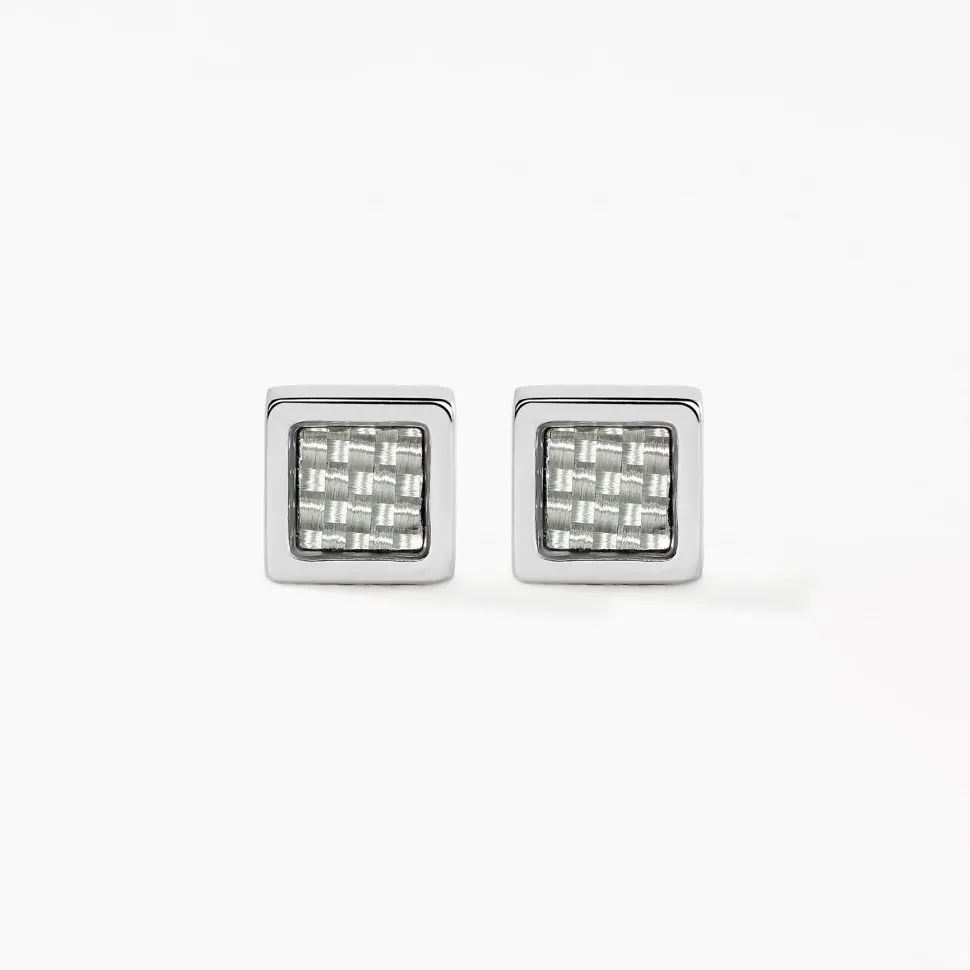 Boucles D'oreilles Puces Phebus Him Acier Argenté