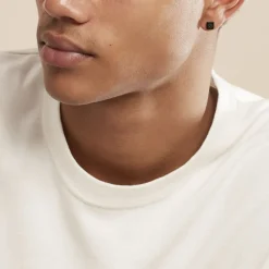 PHEBUS HIM Bijoux Homme|Boucles D'Oreilles Acier Inoxydable > Boucles D'oreilles Puces Acier Noir