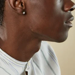 PHEBUS HIM Bijoux Homme|Boucles D'Oreilles Acier Inoxydable > Boucles D'oreilles Puces Classique Acier Blanc