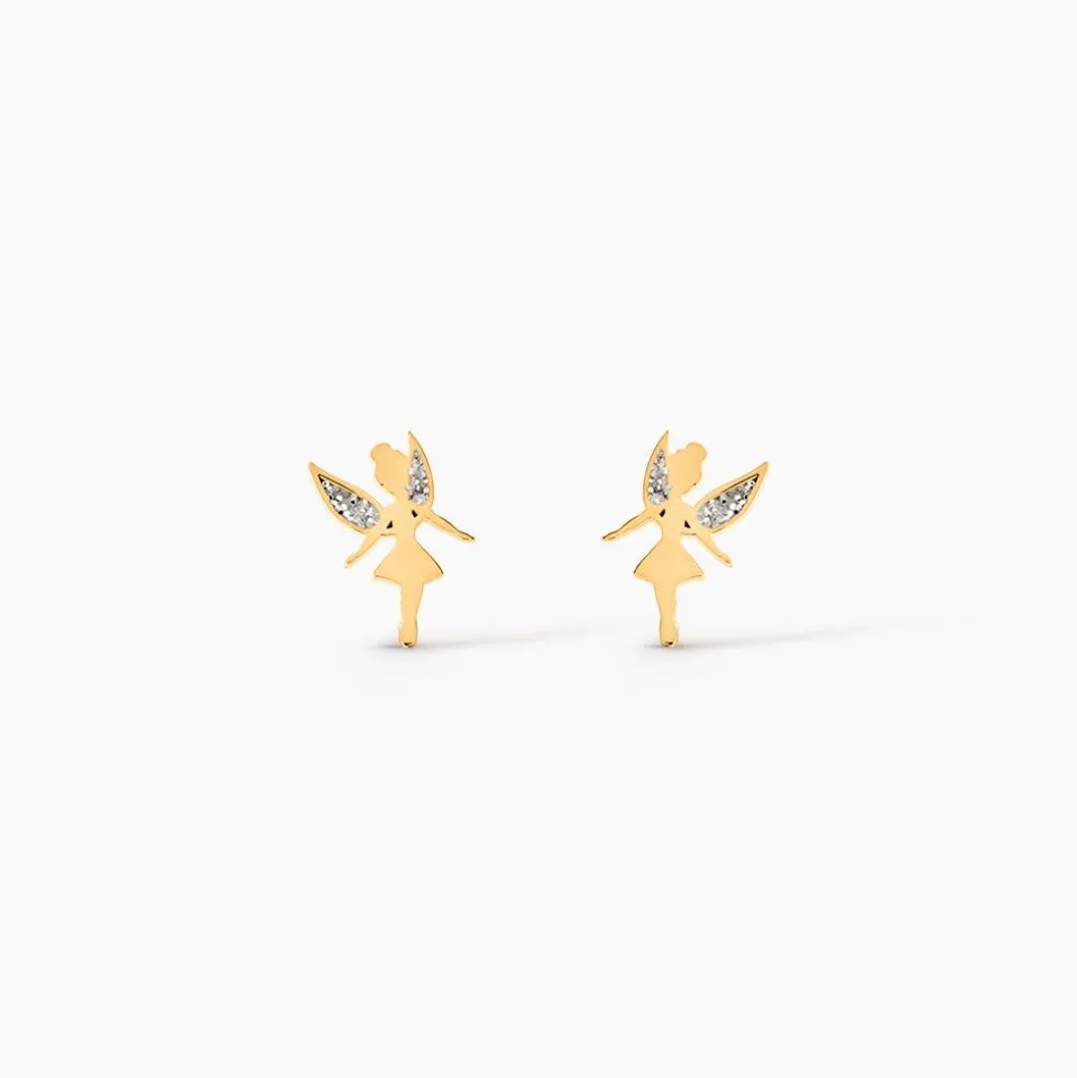 Boucles D'oreilles Puces Phillie Or Jaune