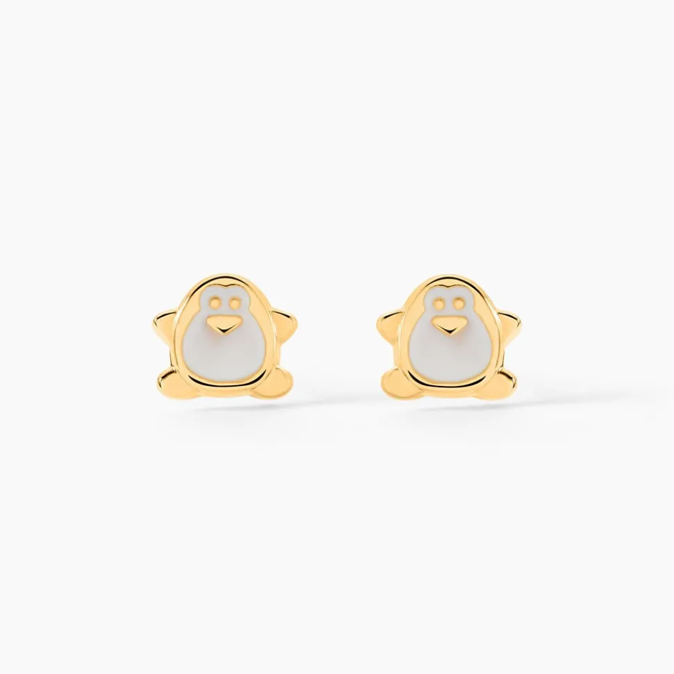 Boucles D'oreilles Puces Ping Or Jaune