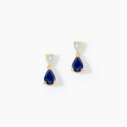 Marc Orian Cadeaux Mariage|Boucles D'Oreilles Mariage > Boucles D'Oreilles Puces Porfirio Or Jaune Saphir Diamant