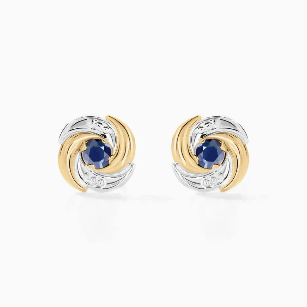 Marc Orian Anniversaire De Mariage|Boucles D'Oreilles Mariage > Boucles D'oreilles Puces Potentille Or Jaune Saphir