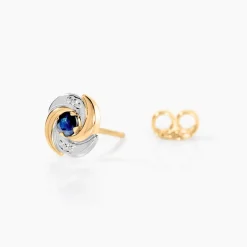 Marc Orian Anniversaire De Mariage|Boucles D'Oreilles Mariage > Boucles D'oreilles Puces Potentille Or Jaune Saphir