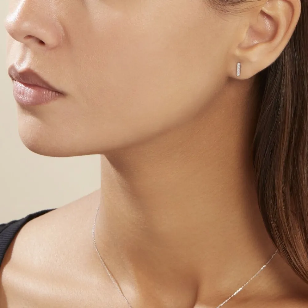 Marc Orian Bijoux Or|Bijoux Diamant > Boucles D'oreilles Puces Rosalin Blanc Diamant Blanc