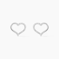 Marc Orian Bijoux Zirconium|Boucles D'Oreilles Argent > Boucles D'oreilles Puces Salona Argent Blanc Oxyde De Zirconium