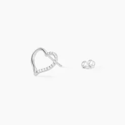 Marc Orian Bijoux Zirconium|Boucles D'Oreilles Argent > Boucles D'oreilles Puces Salona Argent Blanc Oxyde De Zirconium