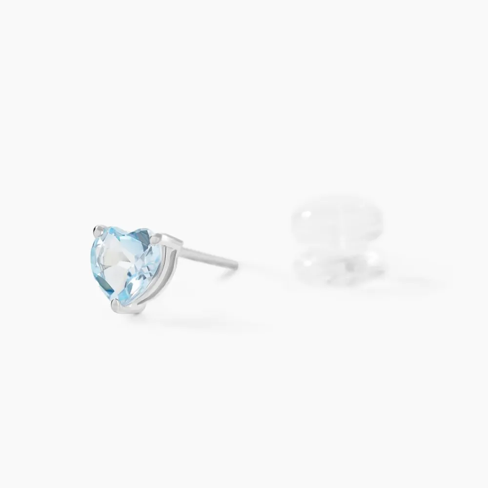 Marc Orian Cadeaux Mariage|Anniversaire De Mariage > Boucles D'oreilles Puces Salona Or Blanc Topaze