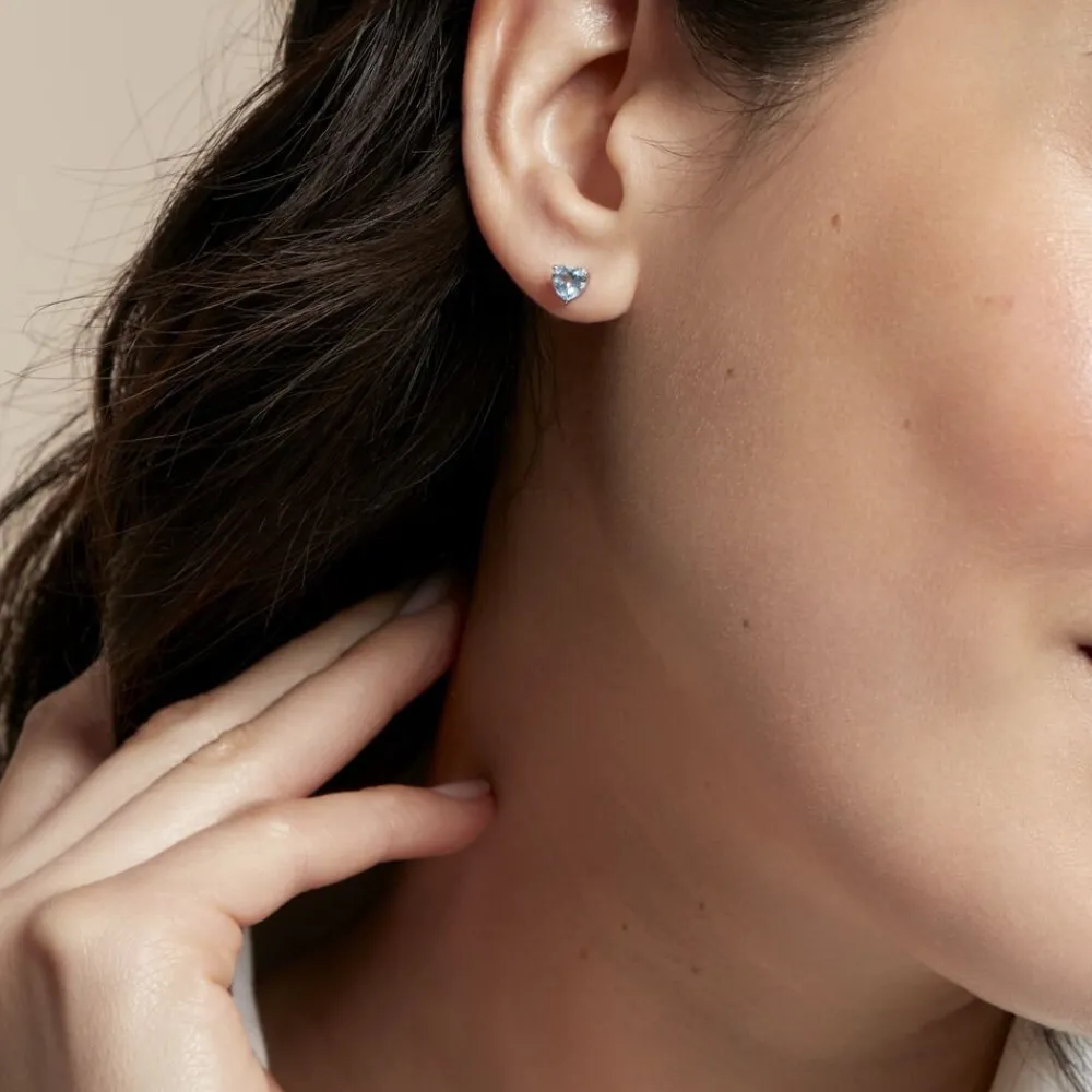 Marc Orian Cadeaux Mariage|Anniversaire De Mariage > Boucles D'oreilles Puces Salona Or Blanc Topaze