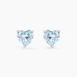 Marc Orian Cadeaux Mariage|Anniversaire De Mariage > Boucles D'oreilles Puces Salona Or Blanc Topaze