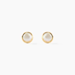 Marc Orian Bijoux Perles|Boucles D'Oreilles Perle > Boucles D'oreilles Puces Siera Diamante Or Jaune Perle De Culture