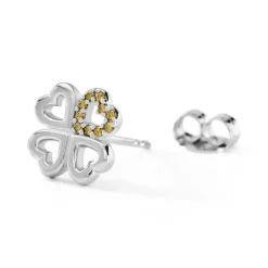Marc Orian Bijoux Zirconium|Bijoux Trèfle > Boucles D'oreilles Puces Sigrid Argent Blanc Oxyde De Zirconium