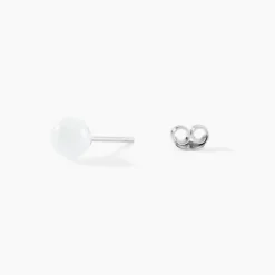 Marc Orian Boucles D'Oreilles Argent|Idées Cadeaux Femme > Boucles D'oreilles Puces Solene Argent Blanc Céramique argent blanc céramique blanche