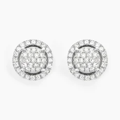 Marc Orian Cadeaux Mariage|Bijoux Diamant > Boucles D'oreilles Puces Soleil D'hiver Or Blanc Diamant