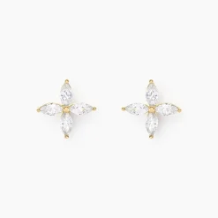 Boucles D'oreilles Puces Stellia Or Jaune Oxyde De Zirconium