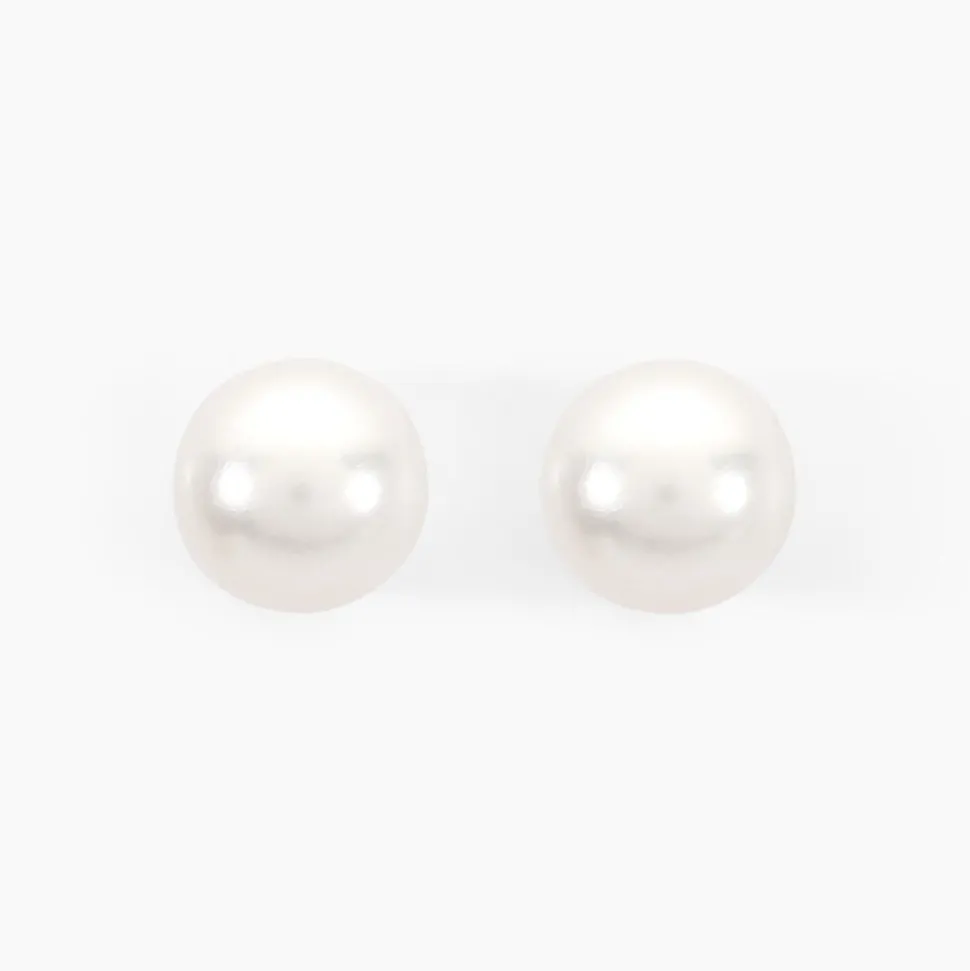 Boucles D'oreilles Puces Suki Or Jaune Perle De Culture