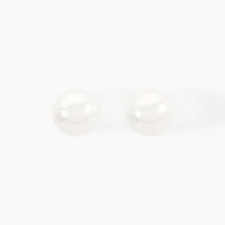 Boucles D'oreilles Puces Suki Or Jaune Perle De Culture