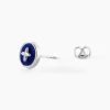 Marc Orian Boucles D'Oreilles Fleur|Boucles D'Oreilles Argent > Boucles D'Oreilles Puces Talismania Argent Blanc Lapis Lazuli