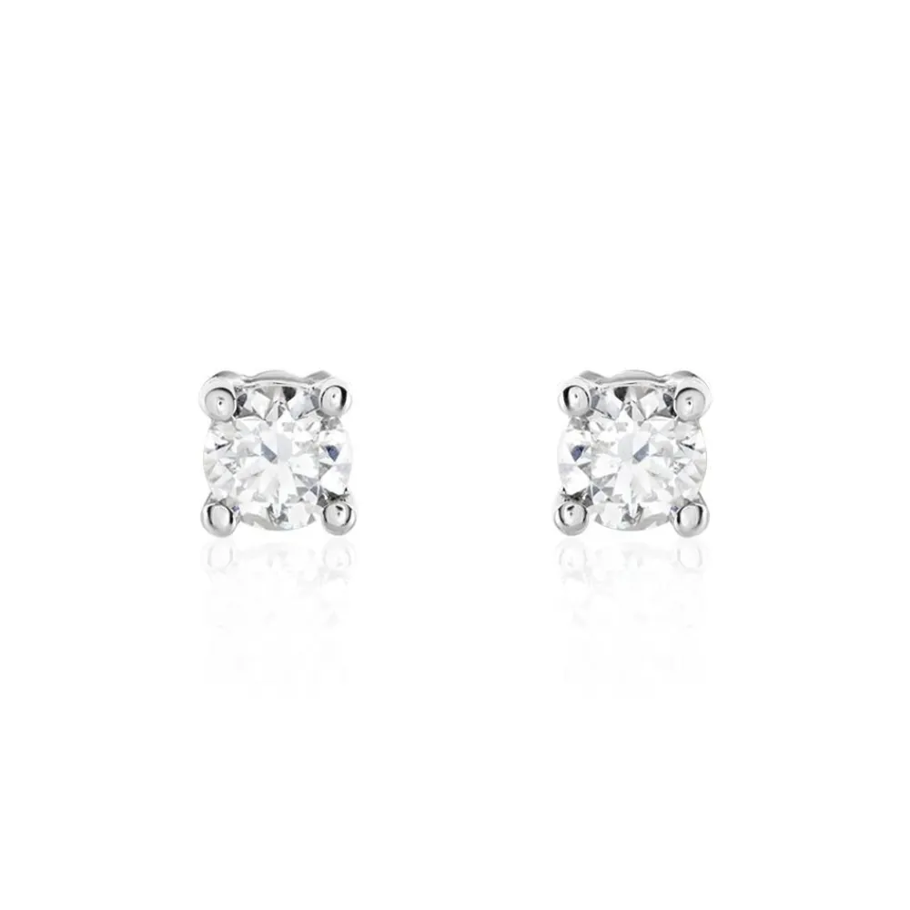 Marc Orian Anniversaire De Mariage|Bijoux Diamant > Boucles D'oreilles Puces Victoria Or Blanc Diamant