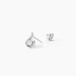 Marc Orian Anniversaire De Mariage|Bijoux Diamant > Boucles D'oreilles Puces Vrille Accompagnee Or Blanc Diamant