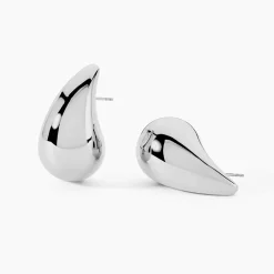 Boucles D'oreilles Puces Xenia Acier Blanc