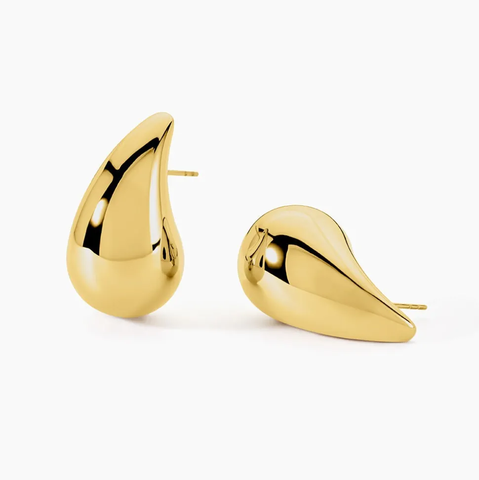 Boucles D'oreilles Puces Xenia Acier Jaune