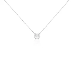 Boucles D'oreilles Puces Zelee Argent Blanc