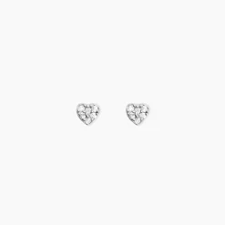Marc Orian Bijoux Zirconium|Boucles D'Oreilles Argent > Boucles D'oreilles Puces Ziya Argent Blanc Oxyde De Zirconium