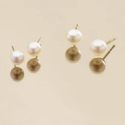 Marc Orian Bijoux Or|Bijoux Perles > Boucles D'oreilles Suki Or Jaune Perle De Culture