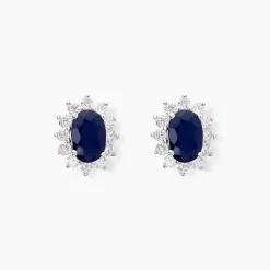 Marc Orian Cadeaux Mariage|Bijoux Or > Boucles D'oreilles Vladimir Or Blanc Saphir Diamants