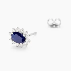 Marc Orian Cadeaux Mariage|Bijoux Or > Boucles D'oreilles Vladimir Or Blanc Saphir Diamants