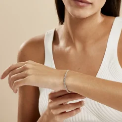 Marc Orian Bracelets|Bijoux Fantaisie > Bracelet Abie Torsade Argent Blanc