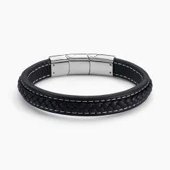 JOURDAN Bracelets Cuir|Bracelets Homme > Bracelet Acier Blanc
